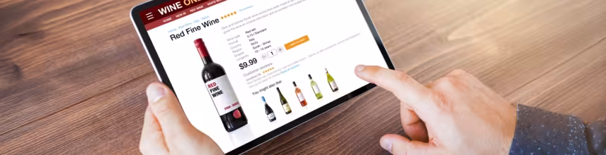 banner centrée vin ecommerce