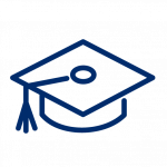 academic cap bleu